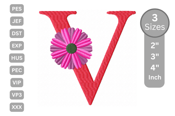 Blossom Alphabet Letter - V for Seasonal Collections