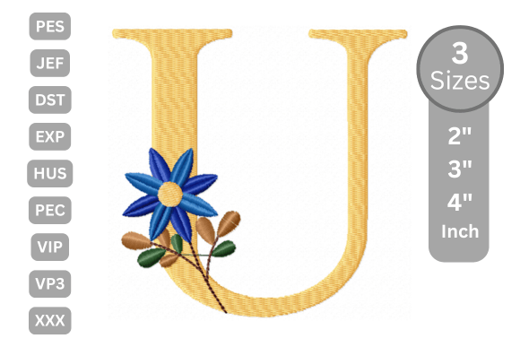Botanical Flower Letter - U Review for Real Projects