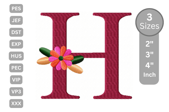 Floral Alphabet Letter - H: A Designer's Review for Boutique Apparel