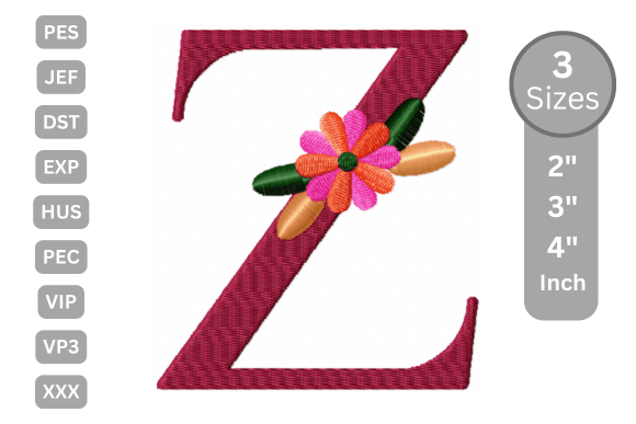 Floral Alphabet Letter - Z Design Review