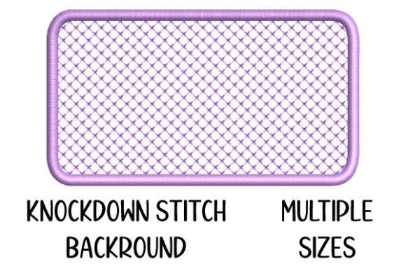 Knockdown Stitch Rounded Rectangle for Holiday Embroidery