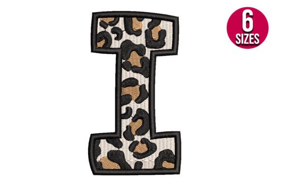 Leopard Print Alphabet Font Letter I
