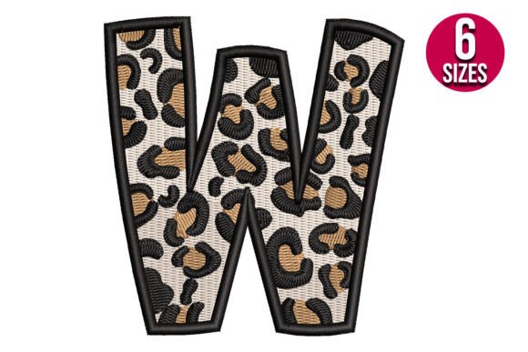 Leopard Print Alphabet Font Letter W Review